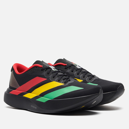 фото Мужские кроссовки adidas originals x bob marley adizero evo sl woven jamaica, цвет чёрный, размер 42.5 eu