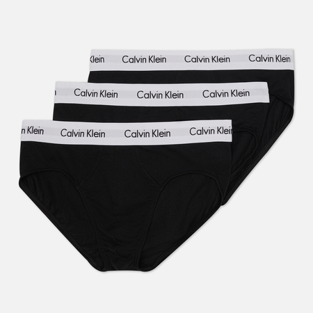 фото Комплект мужских трусов calvin klein underwear 3-pack hip brief, цвет чёрный, размер s