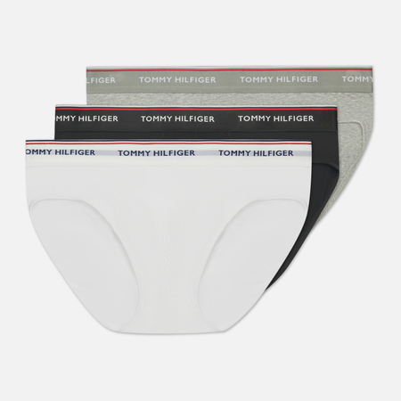 фото Комплект мужских трусов tommy hilfiger underwear 3-pack cotton briefs, цвет серый, размер s