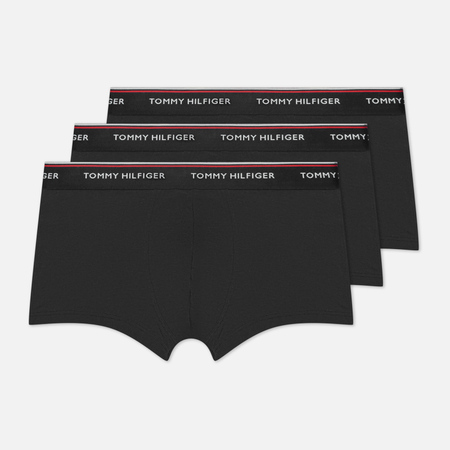 фото Комплект мужских трусов tommy hilfiger underwear 3-pack premium essential trunks, цвет чёрный, размер s