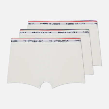 фото Комплект мужских трусов tommy hilfiger underwear 3-pack premium essential trunks, цвет белый, размер s