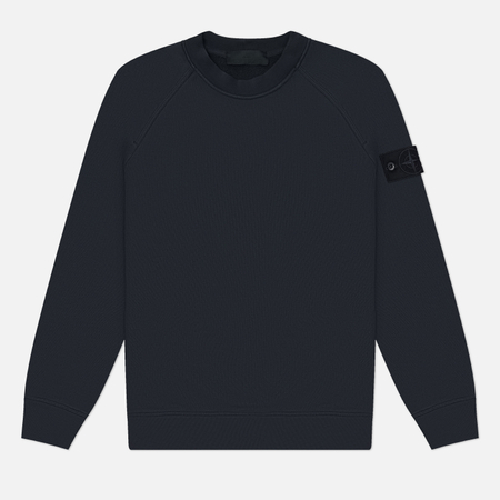 фото Мужская толстовка stone island ghost piece heavy organic cotton fleece, цвет синий, размер l