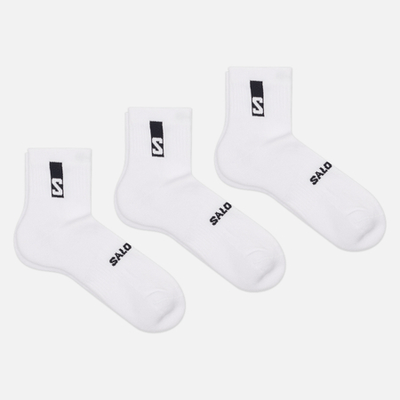 фото Комплект носков salomon advanced everday ankle 3-pack, цвет белый, размер 42-44 eu