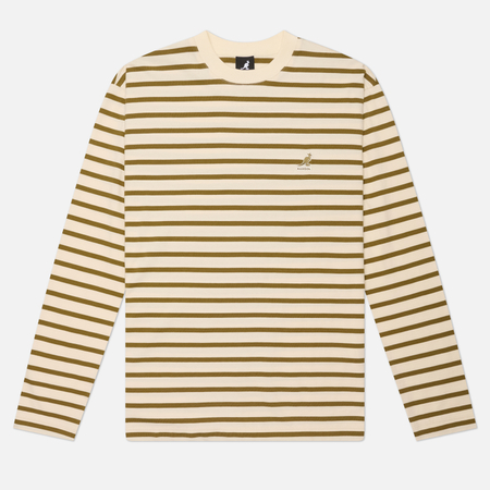 фото Мужской лонгслив kangol stripe, цвет бежевый, размер m