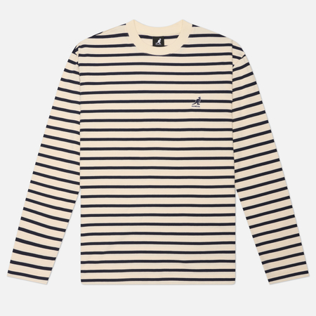 фото Мужской лонгслив kangol stripe, цвет бежевый, размер m