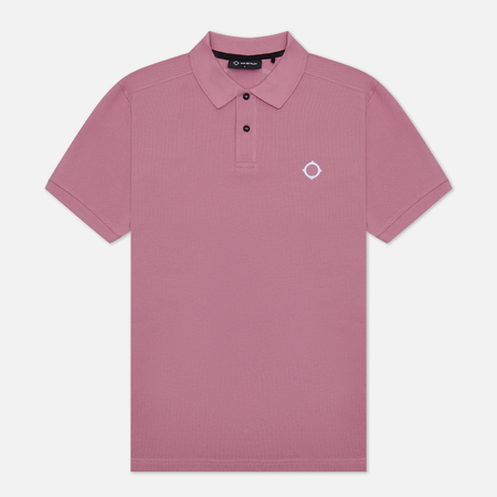 фото Мужское поло ma.strum pique embroidered id, цвет розовый, размер s