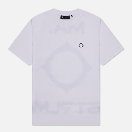 фото Мужская футболка ma.strum oversized back logo print, цвет белый, размер s