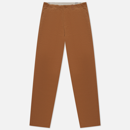 фото Мужские брюки alpha industries corduroy fatigue, цвет коричневый, размер 28