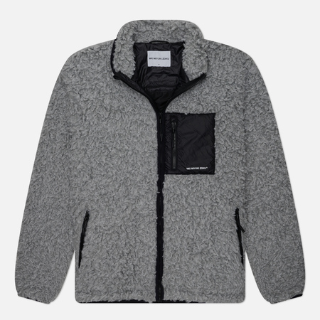 фото Мужская флисовая куртка mki miyuki-zoku fur fleece track, цвет серый, размер s