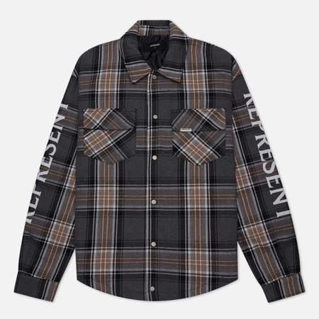 фото Мужская рубашка represent quilted flannel, цвет коричневый, размер s