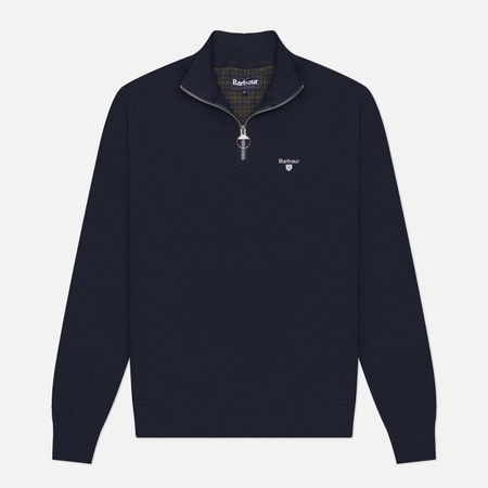 фото Мужская толстовка barbour beckhill quarter-zip, цвет синий, размер m
