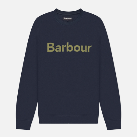 фото Мужская толстовка barbour pique logo, цвет синий, размер l