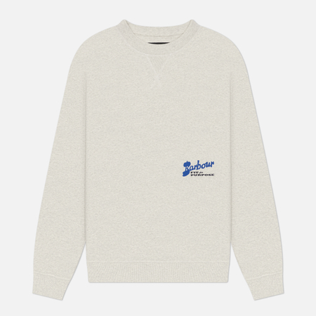 фото Мужская толстовка barbour blythe crew neck, цвет серый, размер l