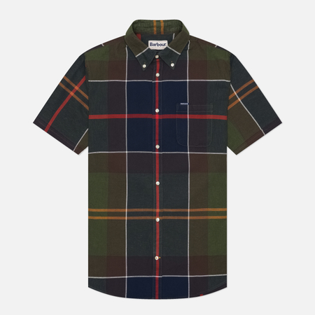 фото Мужская рубашка barbour douglas tailored, цвет зелёный, размер xl