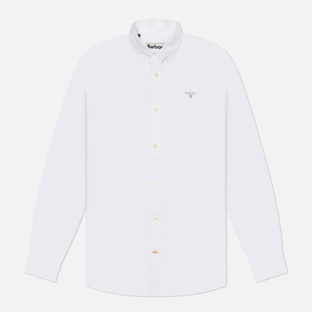 фото Мужская рубашка barbour oxford tailored, цвет белый, размер l