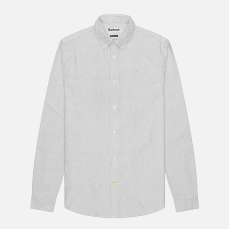фото Мужская рубашка barbour striped oxford tailored, цвет голубой, размер l