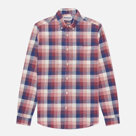 фото Мужская рубашка barbour hillroad tailored, цвет красный, размер l