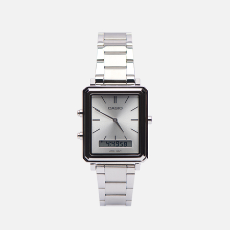 фото Наручные часы casio collection mtp-b205d-7e, цвет серебряный