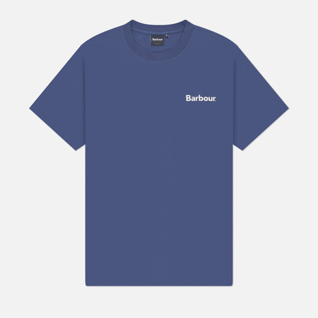 фото Мужская футболка barbour camber graphic, цвет синий, размер m