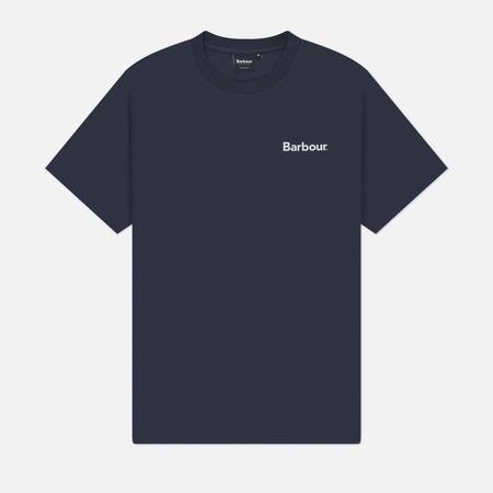 фото Мужская футболка barbour camber graphic, цвет синий, размер xxl