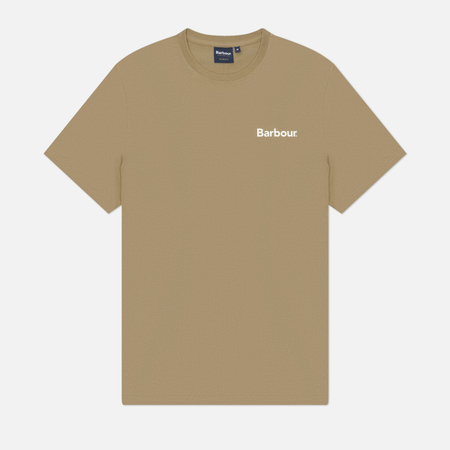 фото Мужская футболка barbour camber graphic, цвет оливковый, размер xl