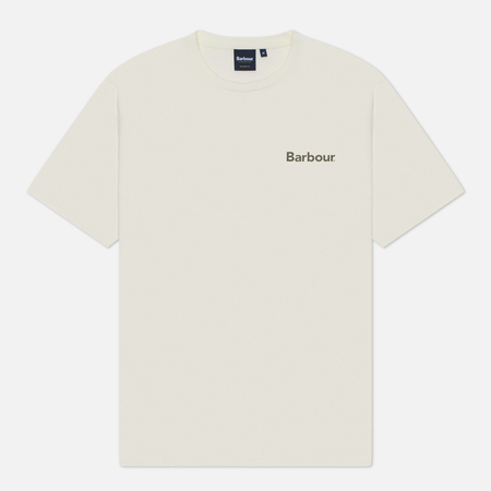 фото Мужская футболка barbour camber graphic, цвет бежевый, размер xl