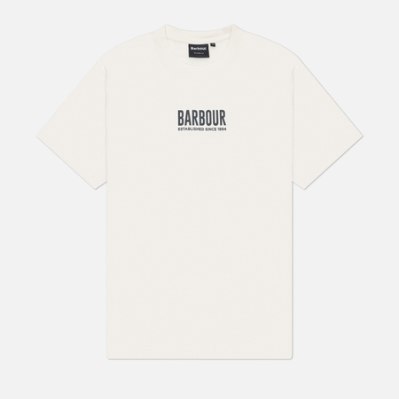 фото Мужская футболка barbour morden relaxed graphic, цвет белый, размер m