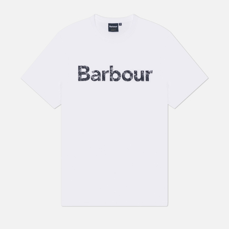 фото Мужская футболка barbour edenwood graphic, цвет белый, размер xxl