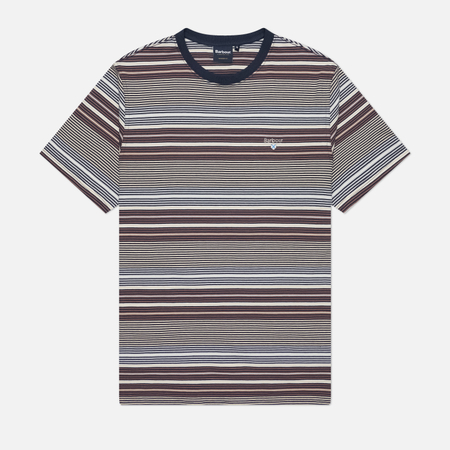 фото Мужская футболка barbour steelrigg stripe, цвет синий, размер m