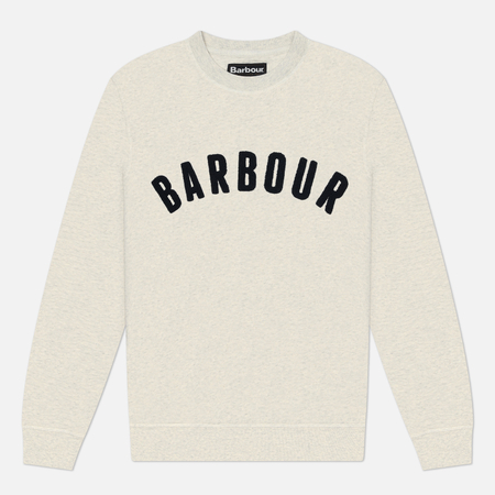 фото Мужская толстовка barbour prep logo crew, цвет бежевый, размер m