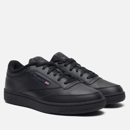 фото Мужские кроссовки reebok club c 85, цвет чёрный, размер 40 eu
