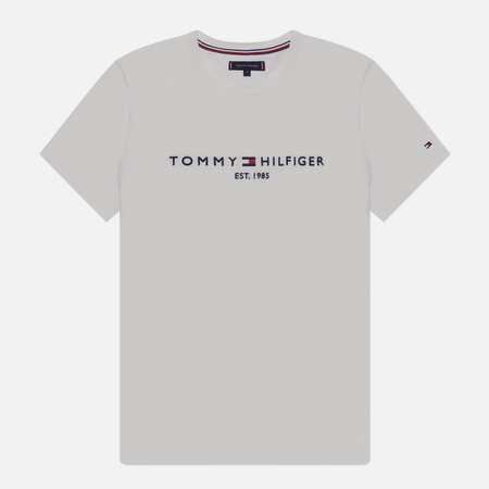 фото Мужская футболка tommy hilfiger im core tommy logo, цвет белый, размер s
