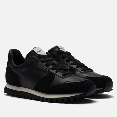 фото Женские кроссовки novesta marathon leather, цвет чёрный, размер 36 eu