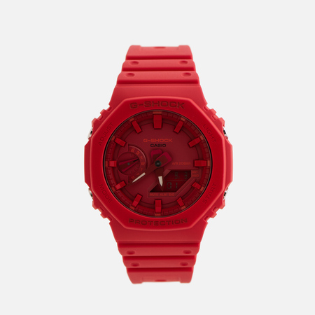 фото Наручные часы casio g-shock ga-2100-4a octagon series, цвет красный