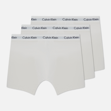 фото Комплект мужских трусов calvin klein underwear 3-pack boxer brief, цвет белый, размер s