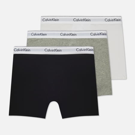 фото Комплект мужских трусов calvin klein underwear 3-pack boxer brief modern cotton, цвет комбинированный, размер s