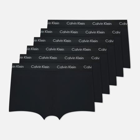 фото Комплект мужских трусов calvin klein underwear 5-pack low rise trunk cotton stretch, цвет чёрный, размер s
