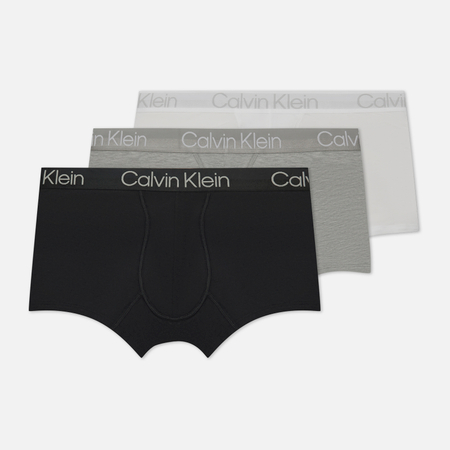 фото Комплект мужских трусов calvin klein underwear 3-pack trunk modern structure, цвет комбинированный, размер s
