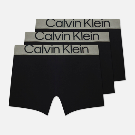 фото Комплект мужских трусов calvin klein underwear 3-pack boxer brief steel micro, цвет чёрный, размер s