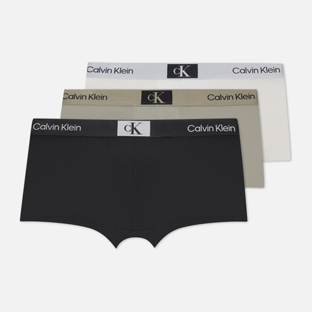 фото Комплект мужских трусов calvin klein underwear 3-pack low rise trunk ck96, цвет комбинированный, размер s
