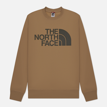 фото Мужская толстовка the north face standard crew, цвет бежевый, размер s
