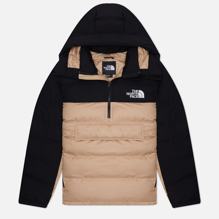 фото Мужская куртка анорак the north face himalayan insulated, цвет бежевый, размер s