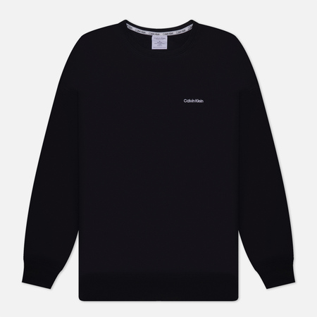 фото Мужская толстовка calvin klein underwear lounge crew neck, цвет чёрный, размер s