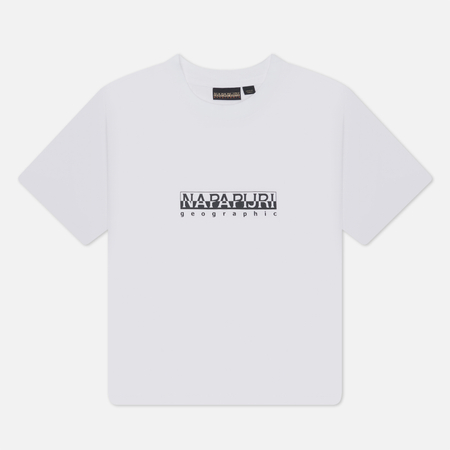 фото Женская футболка napapijri s-box 5, цвет белый, размер xs