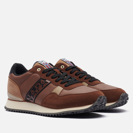 фото Мужские кроссовки napapijri cosmos synthetic, цвет коричневый, размер 40 eu