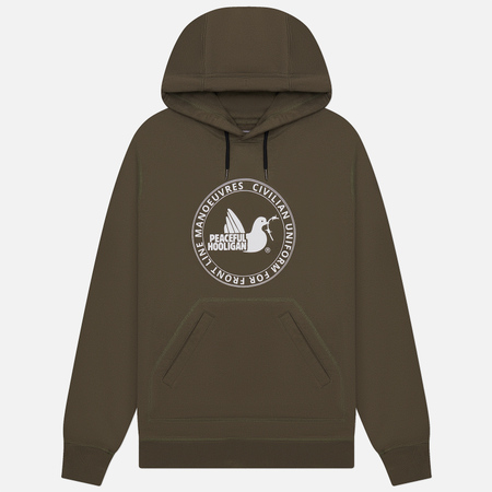 фото Мужская толстовка peaceful hooligan civilian uniform hoodie, цвет оливковый, размер s