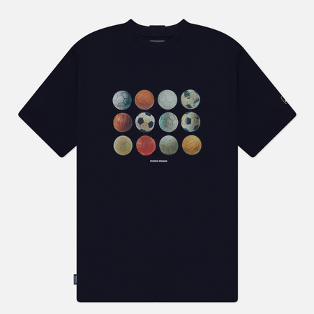 фото Мужская футболка peaceful hooligan through the ages, цвет синий, размер s