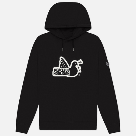 фото Мужская толстовка peaceful hooligan classic outline hoodie, цвет чёрный, размер xxl