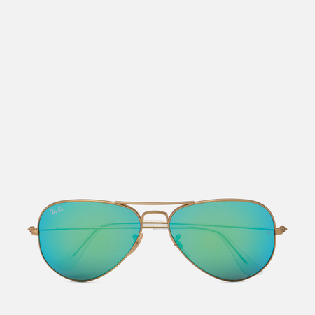 фото Солнцезащитные очки ray-ban aviator flash lenses, цвет золотой, размер 58mm
