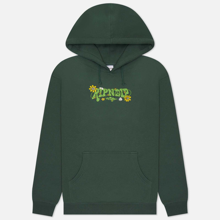 фото Мужская толстовка ripndip boho nerm hoodie, цвет зелёный, размер s